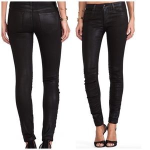 Joe’s Jeans Skinny Black Coated Jeans Size 28